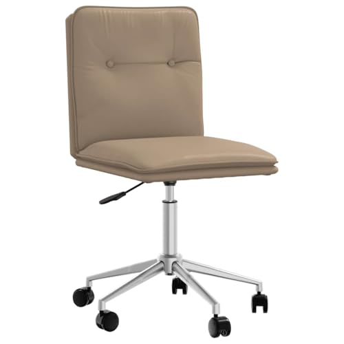 YUOTYRKTEJRSG Esszimmerstuhl Cappuccino Kunstleder Höhenverstellbar Ergonomischer Design Esszimmer Stuhl Bequem Langlebig Wohnzimmer Gästezimmer Moderner Essstuhl von YUOTYRKTEJRSG
