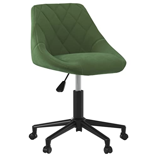 YUOTYRKTEJRSG Esszimmerstuhl Drehbar Dunkelgrün Samt Drehstuhl mit Gasdruckfeder 360 Grad Drehung Höhenverstellbar Bürostuhl Esszimmer Arbeitszimmer Home Office Stuhl von YUOTYRKTEJRSG