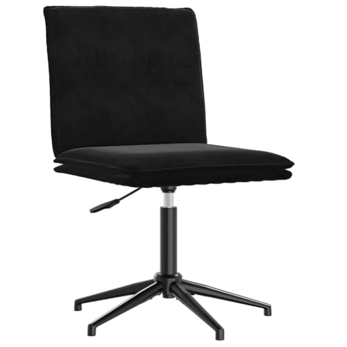 YUOTYRKTEJRSG Esszimmerstuhl Schwarz Samt Velvet Dining Chair with Height Adjustable Feature, Ergonomic Design for Living Room, Bedroom, Office - Soft Comfortable Seat with Sturdy Metal Frame von YUOTYRKTEJRSG