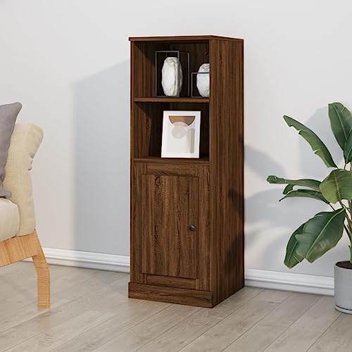YUOTYRKTEJRSG Highboard Braun Eichen-Optik 36x35,5x103,5 cm Holzwerkstoff Outdoor Küchenschrank Schlafzimmerschrank Flurschrank Wohnzimmerschrank für Badezimmer Wohnzimmer Schlafzimmer Küche von YUOTYRKTEJRSG