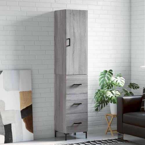 YUOTYRKTEJRSG Highboard Grau 110,5x35x117 cm Massivholz Kiefer Anrichte Badezimmerschrank Schlafzimmerschrank Wohnzimmerschrank für Flur Badezimmer Küche Wohnzimmer YUOTYRKTEJRSG Highboard Grau 110,5x35x117 cm Massivholz Kiefer Anrichte Badezimmerschrank Schlafzimmerschrank Wohnzimmerschrank für Flur Badezimmer Küche Wohnzimmer von YUOTYRKTEJRSG