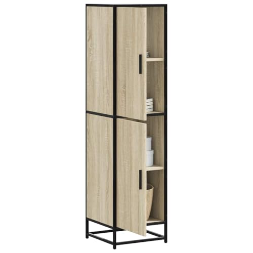 YUOTYRKTEJRSG Highboard Sonoma-Eiche 35,5x35x139 cm Holzwerkstoff Metall Sideboard Schlafzimmer Badezimmerschrank Kleiner Schrank Allzweckschrank für Badezimmer Küche Schlafzimmer Wohnzimmer YUOTYRKTEJRSG Highboard Sonoma-Eiche 35,5x35x139 cm Holzwerkstoff Metall Sideboard Schlafzimmer Badezimmerschrank Kleiner Schrank Allzweckschrank für Badezimmer Küche Schlafzimmer Wohnzimmer von YUOTYRKTEJRSG