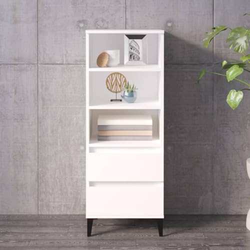 YUOTYRKTEJRSG Highboard Weiß 40x36x110 cm Holzwerkstoff Outdoor Küchenschrank Küchenschrank Wohnzimmerschrank Aufbewahrungsschrank für Badezimmer Schlafzimmer Wohnzimmer Küche von YUOTYRKTEJRSG