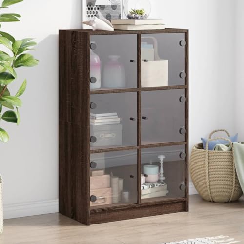 YUOTYRKTEJRSG Highboard mit Türen Braun Eiche-Optik 68x37x109cm Holzwerkstoff Büro Schrank Sideboard Wohnzimmer Schlafzimmerschrank Wohnzimmerschrank für Badezimmer Flur Küche Wohnzimmer YUOTYRKTEJRSG Highboard mit Türen Braun Eiche-Optik 68x37x109cm Holzwerkstoff Büro Schrank Sideboard Wohnzimmer Schlafzimmerschrank Wohnzimmerschrank für Badezimmer Flur Küche Wohnzimmer von YUOTYRKTEJRSG