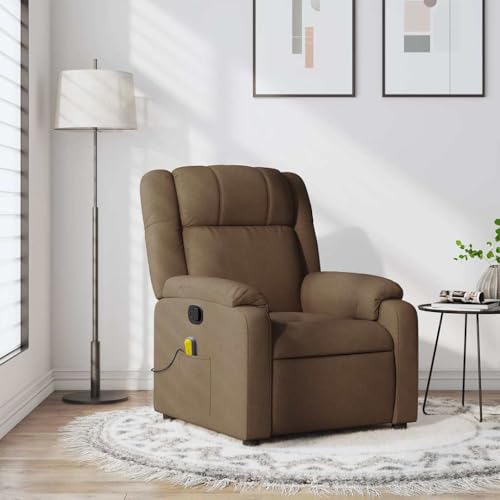 YUOTYRKTEJRSG Massagesessel Braun Stoff mit 6-Punkt Vibrationsmassage. manueller Liegefunktion bis 135 Grad. bequemer Polsterung und Seitentasche - Perfekt für Wohnzimmer und Homeoffice Entspannung YUOTYRKTEJRSG Massagesessel Braun Stoff mit 6-Punkt Vibrationsmassage. manueller Liegefunktion bis 135 Grad. bequemer Polsterung und Seitentasche - Perfekt für Wohnzimmer und Homeoffice Entspannung von YUOTYRKTEJRSG