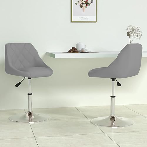 YUOTYRKTEJRSG Modern Swivel Dining Chairs 2 Pack Light Gray Velvet Upholstered with Chrome Steel Frame, Height Adjustable Office Chair for Home Kitchen Living Room YUOTYRKTEJRSG Modern Swivel Dining Chairs 2 Pack Light Gray Velvet Upholstered with Chrome Steel Frame, Height Adjustable Office Chair for Home Kitchen Living Room von YUOTYRKTEJRSG