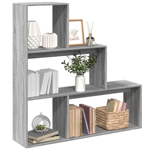 YUOTYRKTEJRSG Raumteiler-Bücherregal 3 Stufen Grau Sonoma 123x29x123 cm Buchregal Badezimmerschrank Cd Regal Schrank Klein für Arbeitszimmer Buchhandlung Schlafzimmer Küche YUOTYRKTEJRSG Raumteiler-Bücherregal 3 Stufen Grau Sonoma 123x29x123 cm Buchregal Badezimmerschrank Cd Regal Schrank Klein für Arbeitszimmer Buchhandlung Schlafzimmer Küche von YUOTYRKTEJRSG