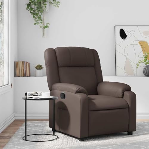YUOTYRKTEJRSG Relaxsessel Braun Kunstleder Manuell Verstellbarer Fernsehsessel mit Liegefunktion und Seitentasche. Bequemer TV Sessel für Wohnzimmer und Büro. Maximal 110 kg Tragfähigkeit YUOTYRKTEJRSG Relaxsessel Braun Kunstleder Manuell Verstellbarer Fernsehsessel mit Liegefunktion und Seitentasche. Bequemer TV Sessel für Wohnzimmer und Büro. Maximal 110 kg Tragfähigkeit von YUOTYRKTEJRSG