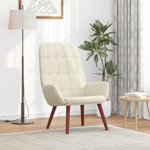 YUOTYRKTEJRSG Relaxsessel Cremeweiß Samt Polsterstuhl mit hoher Tragkraft 110kg. bequemer Loungesessel für Wohnzimmer und Büro. samtweicher Komfortsessel mit Stabiler Metallkonstruktion YUOTYRKTEJRSG Relaxsessel Cremeweiß Samt Polsterstuhl mit hoher Tragkraft 110kg. bequemer Loungesessel für Wohnzimmer und Büro. samtweicher Komfortsessel mit Stabiler Metallkonstruktion von YUOTYRKTEJRSG