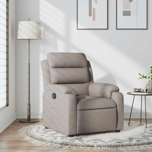 YUOTYRKTEJRSG Relaxsessel Taupe Stoff Manuell Verstellbar TV Sessel mit Liegefunktion Bequem Polsterung Wohnzimmer Sitzmöbel Homeoffice Stuhl 135 Grad Neigung Seitentasche YUOTYRKTEJRSG Relaxsessel Taupe Stoff Manuell Verstellbar TV Sessel mit Liegefunktion Bequem Polsterung Wohnzimmer Sitzmöbel Homeoffice Stuhl 135 Grad Neigung Seitentasche von YUOTYRKTEJRSG