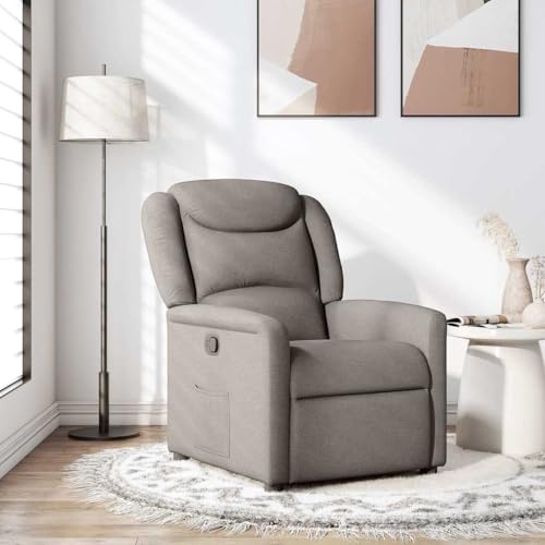 YUOTYRKTEJRSG Relaxsessel Taupe Stoff Manuell Verstellbar mit Liegefunktion 135 Grad TV Sessel Bequem Wohnzimmer Sitzmöbel mit Seitentasche und Stabiler Holz Metall Rahmen YUOTYRKTEJRSG Relaxsessel Taupe Stoff Manuell Verstellbar mit Liegefunktion 135 Grad TV Sessel Bequem Wohnzimmer Sitzmöbel mit Seitentasche und Stabiler Holz Metall Rahmen von YUOTYRKTEJRSG