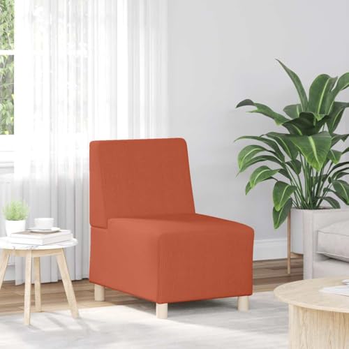 YUOTYRKTEJRSG Rot Orange Cordstoff Armchair 55 cm Living Room Reading Chair with Soft Fabric. Sturdy Plywood Frame. Modern Design for Bedroom Office Lounge Space Comfortable Seating Furniture von YUOTYRKTEJRSG