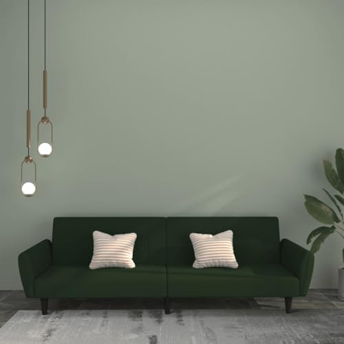 YUOTYRKTEJRSG Schlafsofa 2-Sitzer Dunkelgrün Samt Convertible Sofa Bed for Small Spaces. Guest Room Furniture with Velvet Upholstery. Comfortable Sleeper Sofa for Living Room. Studio Apartment YUOTYRKTEJRSG Schlafsofa 2-Sitzer Dunkelgrün Samt Convertible Sofa Bed for Small Spaces. Guest Room Furniture with Velvet Upholstery. Comfortable Sleeper Sofa for Living Room. Studio Apartment von YUOTYRKTEJRSG