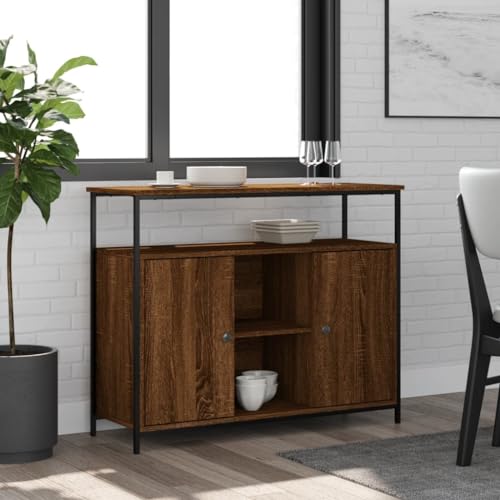 YUOTYRKTEJRSG Sideboard Braun Eichen-Optik 100x35x80 cm Holzwerkstoff Cupboard Küchenschrank Kleiner Schrank Kitchen Cabinet für Flur Küche Schlafzimmer Wohnzimmer YUOTYRKTEJRSG Sideboard Braun Eichen-Optik 100x35x80 cm Holzwerkstoff Cupboard Küchenschrank Kleiner Schrank Kitchen Cabinet für Flur Küche Schlafzimmer Wohnzimmer von YUOTYRKTEJRSG