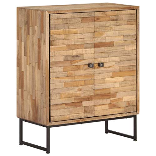 YUOTYRKTEJRSG Sideboard Recyceltes Teakholz 60x30x75 cm Outdoor Küchenschrank Bathroom Cabinet Kitchen Cabinet Wohnzimmerschrank für Schlafzimmer Badezimmer Flur Wohnzimmer von YUOTYRKTEJRSG