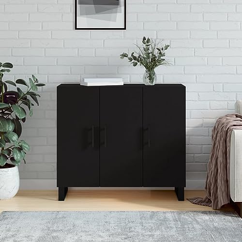 YUOTYRKTEJRSG Sideboard Schwarz 90x34x80 cm Holzwerkstoff Outdoor Küchenschrank Sideboard Wohnzimmer Flurschrank Aufbewahrungsschrank für Wohnzimmer Küche Schlafzimmer Badezimmer YUOTYRKTEJRSG Sideboard Schwarz 90x34x80 cm Holzwerkstoff Outdoor Küchenschrank Sideboard Wohnzimmer Flurschrank Aufbewahrungsschrank für Wohnzimmer Küche Schlafzimmer Badezimmer von YUOTYRKTEJRSG