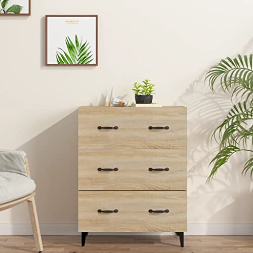 YUOTYRKTEJRSG Sideboard Sonoma-Eiche 69,5x34x90 cm Holzwerkstoff Beistellschrank Bathroom Cabinet Kleiner Schrank Kitchen Cabinet für Badezimmer Flur Wohnzimmer Schlafzimmer von YUOTYRKTEJRSG