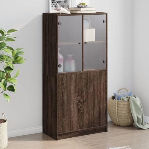 YUOTYRKTEJRSG Sideboards 2 STK. Hochglanz-Weiß 60x35x70 cm Holzwerkstoff Outdoor Küchenschrank Bathroom Cabinet Kleiner Schrank Aufbewahrungsschrank für Wohnzimmer Flur Schlafzimmer Badezimmer von YUOTYRKTEJRSG