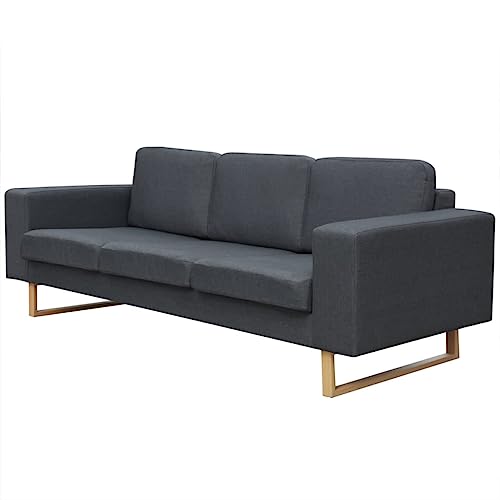 YUOTYRKTEJRSG Sofa 3-Sitzer Dunkelgrau Stoff Wohnzimmer Couch mit Abnehmbaren Bezug. Bequem Sitzgruppe für Büro und Heim. Robustes Holzgestell. Maschinenwaschbar YUOTYRKTEJRSG Sofa 3-Sitzer Dunkelgrau Stoff Wohnzimmer Couch mit Abnehmbaren Bezug. Bequem Sitzgruppe für Büro und Heim. Robustes Holzgestell. Maschinenwaschbar von YUOTYRKTEJRSG