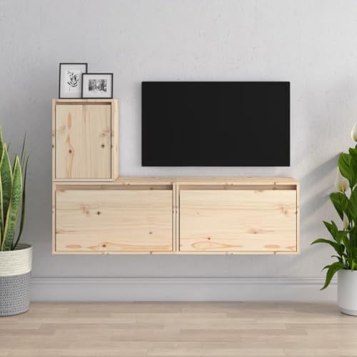 YUOTYRKTEJRSG TV-Schränke 3 STK. Massivholz Kiefer Sideboard Wohnzimmer Schrank Tv Lowboard Lowboard für Gästezimmer Büro Wohnzimmer Schlafzimmer YUOTYRKTEJRSG TV-Schränke 3 STK. Massivholz Kiefer Sideboard Wohnzimmer Schrank Tv Lowboard Lowboard für Gästezimmer Büro Wohnzimmer Schlafzimmer von YUOTYRKTEJRSG