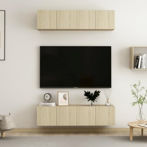 YUOTYRKTEJRSG TV-Schränke 4 STK. Sonoma-Eiche 60x30x30 cm Holzwerkstoff Cabinet for Living Room Wohnwand Wohnzimmer Table Tv Unterschrank für Schlafzimmer Jugendzimmer Wohnzimmer Büro YUOTYRKTEJRSG TV-Schränke 4 STK. Sonoma-Eiche 60x30x30 cm Holzwerkstoff Cabinet for Living Room Wohnwand Wohnzimmer Table Tv Unterschrank für Schlafzimmer Jugendzimmer Wohnzimmer Büro von YUOTYRKTEJRSG