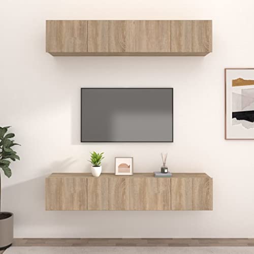 YUOTYRKTEJRSG TV-Schränke 4 STK. Sonoma-Eiche 80x30x30 cm Holzwerkstoff Sideboard Wohnzimmer Lowboard Tv Tisch Lowboard für Schlafzimmer Gästezimmer Wohnzimmer Jugendzimmer YUOTYRKTEJRSG TV-Schränke 4 STK. Sonoma-Eiche 80x30x30 cm Holzwerkstoff Sideboard Wohnzimmer Lowboard Tv Tisch Lowboard für Schlafzimmer Gästezimmer Wohnzimmer Jugendzimmer von YUOTYRKTEJRSG