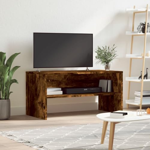 YUOTYRKTEJRSG TV-Schrank Räuchereiche 80x40x40 cm Holzwerkstoff Ünitesi Tv Schrank Wohnwand Wohnzimmer Lowboard Wohnzimmer für Schlafzimmer Büro Gästezimmer Jugendzimmer von YUOTYRKTEJRSG