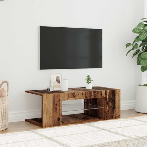 YUOTYRKTEJRSG TV-Schrank mit LED-Leuchten Altholz-Optik 90x39x30 cm Fernsehertisch Tv Lowboard Fernseher Schrank Lowboard Wohnzimmer für Jugendzimmer Wohnzimmer Büro Gästezimmer YUOTYRKTEJRSG TV-Schrank mit LED-Leuchten Altholz-Optik 90x39x30 cm Fernsehertisch Tv Lowboard Fernseher Schrank Lowboard Wohnzimmer für Jugendzimmer Wohnzimmer Büro Gästezimmer von YUOTYRKTEJRSG