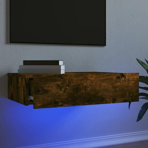 YUOTYRKTEJRSG TV-Schrank mit LED-Leuchten Räuchereiche 60x35x15,5 cm Sideboard Fernseher Lowboard Tv Table Lowboard Wohnzimmer für Wohnzimmer Jugendzimmer Schlafzimmer Gästezimmer YUOTYRKTEJRSG TV-Schrank mit LED-Leuchten Räuchereiche 60x35x15,5 cm Sideboard Fernseher Lowboard Tv Table Lowboard Wohnzimmer für Wohnzimmer Jugendzimmer Schlafzimmer Gästezimmer von YUOTYRKTEJRSG