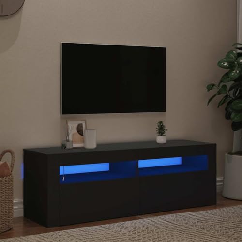 YUOTYRKTEJRSG TV-Schrank mit LED-Leuchten Schwarz 120x35x40 cm Fernsehertisch Wohnwand Wohnzimmer Tv Lowboard Sideboard Fernseher für Büro Schlafzimmer Gästezimmer Jugendzimmer YUOTYRKTEJRSG TV-Schrank mit LED-Leuchten Schwarz 120x35x40 cm Fernsehertisch Wohnwand Wohnzimmer Tv Lowboard Sideboard Fernseher für Büro Schlafzimmer Gästezimmer Jugendzimmer von YUOTYRKTEJRSG