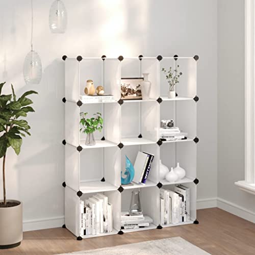 YUOTYRKTEJRSG Transparent 12-Cube Storage Shelf Organizer - Modular Plastic Bookcase with Steel Frame for Home Office Bedroom - Space Saving PP Shelving Unit Easy Assembly 10kg Capacity per Cube YUOTYRKTEJRSG Transparent 12-Cube Storage Shelf Organizer - Modular Plastic Bookcase with Steel Frame for Home Office Bedroom - Space Saving PP Shelving Unit Easy Assembly 10kg Capacity per Cube von YUOTYRKTEJRSG