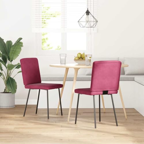 YUOTYRKTEJRSG Velvet Dining Chairs Set of 2 Wine Red with Soft Cushioning, Modern Kitchen with Metal Frame for Dining Room Living Room, Comfortable Upholstered Chairs with High Weight Capacity YUOTYRKTEJRSG Velvet Dining Chairs Set of 2 Wine Red with Soft Cushioning, Modern Kitchen with Metal Frame for Dining Room Living Room, Comfortable Upholstered Chairs with High Weight Capacity von YUOTYRKTEJRSG