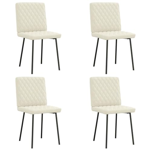 YUOTYRKTEJRSG Velvet Dining Chairs Set of 4 Cream - Elegant Upholstered Side Chairs with Soft Cushioning, Sturdy Metal Frame for Living Room, Dining Room, Bedroom Decor YUOTYRKTEJRSG Velvet Dining Chairs Set of 4 Cream - Elegant Upholstered Side Chairs with Soft Cushioning, Sturdy Metal Frame for Living Room, Dining Room, Bedroom Decor von YUOTYRKTEJRSG