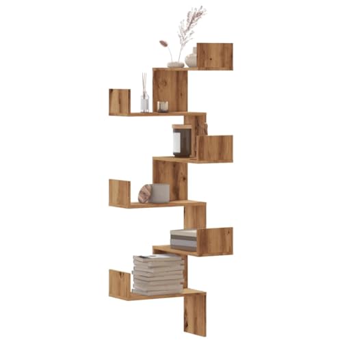 YUOTYRKTEJRSG Wand-Eckregal Artisan-Eiche 45x45x147 cm Holzwerkstoff Schmale Bücherregale Regale Für Wände Wall Shelf Regalboden für Schlafzimmer Wohnzimmer Badezimmer Küche YUOTYRKTEJRSG Wand-Eckregal Artisan-Eiche 45x45x147 cm Holzwerkstoff Schmale Bücherregale Regale Für Wände Wall Shelf Regalboden für Schlafzimmer Wohnzimmer Badezimmer Küche von YUOTYRKTEJRSG