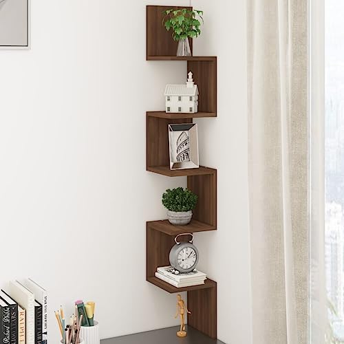 YUOTYRKTEJRSG Wand-Eckregal Braun Eichen-Optik 20x20x127,5 cm Holzwerkstoff Wandtegal Wand Regale Wall Shelf Wandregal Klein für Arbeitszimmer Badezimmer Wohnzimmer Schlafzimmer YUOTYRKTEJRSG Wand-Eckregal Braun Eichen-Optik 20x20x127,5 cm Holzwerkstoff Wandtegal Wand Regale Wall Shelf Wandregal Klein für Arbeitszimmer Badezimmer Wohnzimmer Schlafzimmer von YUOTYRKTEJRSG