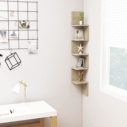 YUOTYRKTEJRSG Wand-Eckregal Sonoma-Eiche 20x20x127,5 cm Holzwerkstoff Wandtegal Wand Regale Wall Shelf Wandregal Klein für Arbeitszimmer Badezimmer Wohnzimmer Schlafzimmer YUOTYRKTEJRSG Wand-Eckregal Sonoma-Eiche 20x20x127,5 cm Holzwerkstoff Wandtegal Wand Regale Wall Shelf Wandregal Klein für Arbeitszimmer Badezimmer Wohnzimmer Schlafzimmer von YUOTYRKTEJRSG
