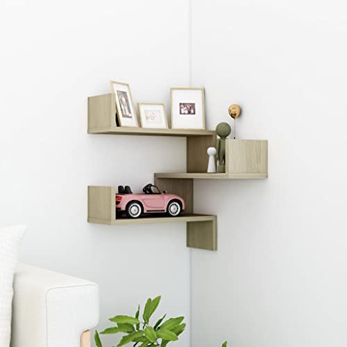 YUOTYRKTEJRSG Wand-Eckregal Sonoma-Eiche 40x40x50 cm Holzwerkstoff Wandtegal Regale Für Wände Wall Shelf Kleines Wandregal für Arbeitszimmer Schlafzimmer Küche Wohnzimmer YUOTYRKTEJRSG Wand-Eckregal Sonoma-Eiche 40x40x50 cm Holzwerkstoff Wandtegal Regale Für Wände Wall Shelf Kleines Wandregal für Arbeitszimmer Schlafzimmer Küche Wohnzimmer von YUOTYRKTEJRSG