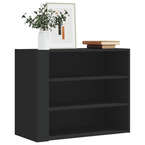 YUOTYRKTEJRSG Wandregal Schwarz 75x35x60 cm Holzwerkstoff Shelf Regal Wand Wand Regale Regalboden für Wohnzimmer Küche Schlafzimmer Arbeitszimmer von YUOTYRKTEJRSG