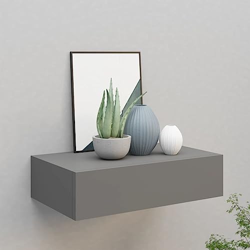 YUOTYRKTEJRSG Wandregal mit Schublade Grau 40x23,5x10 cm MDF Schwebendes Regal Wand Regale Regale Für Wände Kleines Wandregal für Küche Badezimmer Arbeitszimmer Wohnzimmer YUOTYRKTEJRSG Wandregal mit Schublade Grau 40x23,5x10 cm MDF Schwebendes Regal Wand Regale Regale Für Wände Kleines Wandregal für Küche Badezimmer Arbeitszimmer Wohnzimmer von YUOTYRKTEJRSG