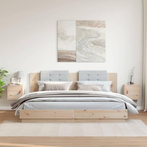 YUOTYRKTEJRSG Wandschränke 2 STK. 31,5x30x30 cm Massivholz Kiefer Regalböden Regal Wand Wandboard Regalboden für Arbeitszimmer Badezimmer Schlafzimmer Wohnzimmer von YUOTYRKTEJRSG