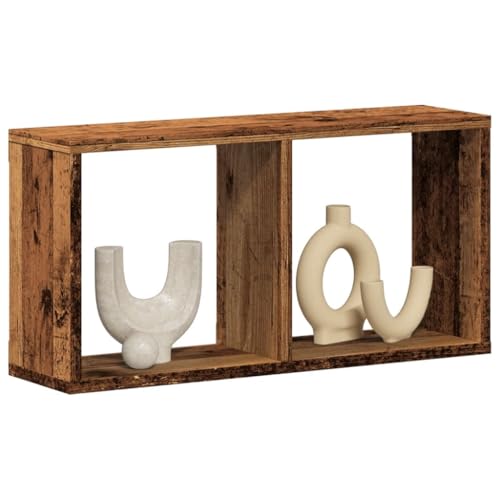 YUOTYRKTEJRSG Wandschrank 60x16x30 cm Altholz-Optik Holzwerkstoff Schwebendes Bücherregal Regal Wand Wall Shelf Kleines Wandregal für Badezimmer Wohnzimmer Schlafzimmer Arbeitszimmer von YUOTYRKTEJRSG