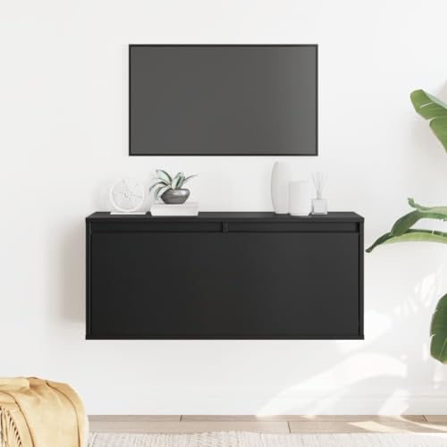 YUOTYRKTEJRSG Wandschrank Schwarz 80x30x35 cm Massivholz Kiefer Wandtegal Regal Wand Regalboden Regalbretter für Küche Arbeitszimmer Badezimmer Schlafzimmer von YUOTYRKTEJRSG