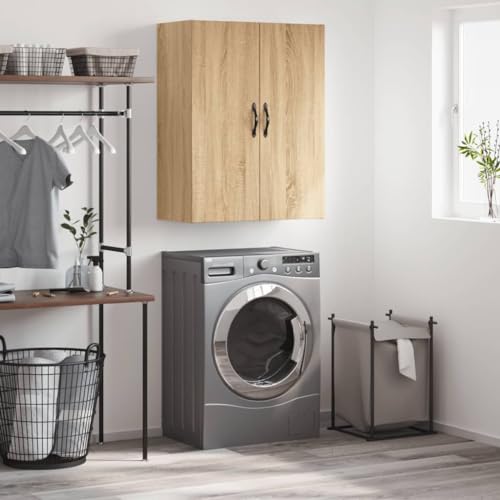 YUOTYRKTEJRSG Wandschrank Sonoma-Eiche 69,5x34x90 cm Holzwerkstoff Sideboard Küche Schlafzimmerschrank Kitchen Cabinet Schrank Klein für Badezimmer Flur Schlafzimmer Wohnzimmer von YUOTYRKTEJRSG