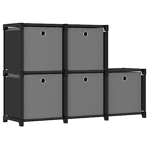YUOTYRKTEJRSG Würfelregal mit 5 Boxen Schwarz 103x30x72,5 cm Stoff Ordner Regal Bücherregal Cd Regal Wohnzimmer für Balkon Arbeitszimmer Wohnzimmer Schlafzimmer YUOTYRKTEJRSG Würfelregal mit 5 Boxen Schwarz 103x30x72,5 cm Stoff Ordner Regal Bücherregal Cd Regal Wohnzimmer für Balkon Arbeitszimmer Wohnzimmer Schlafzimmer von YUOTYRKTEJRSG