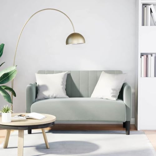 Zweisitzer Sofa Hellgrau 109 cm Samt Velvet Modern Living Room Couch with Foam Spring Support for Small Spaces. Reading and TV Watching Comfort Zweisitzer Sofa Hellgrau 109 cm Samt Velvet Modern Living Room Couch with Foam Spring Support for Small Spaces. Reading and TV Watching Comfort von YUOTYRKTEJRSG