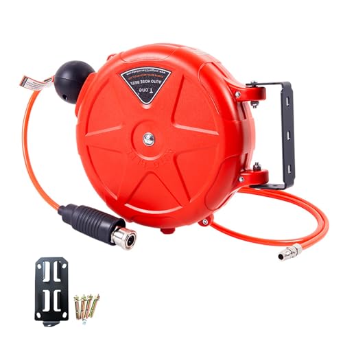 YUPEIUKLI Automatisch einziehbarer Gartenschlauchaufroller, Schlauchaufroller mit praktischem Design für einfache Verwendung und Lagerung in Garage oder Werkstatt von YUPEIUKLI