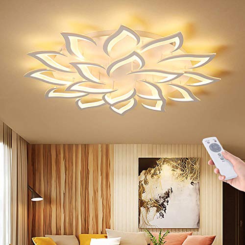 Blume Kreative Deckenlampe LED Deckenleuchte Innen Decken Beleuchtung Für Schlafzimmer Wohnzimmer Mit Fernbedienung Küche Esszimmer Weiß Acryl Lampenschirm Dekorative Dimmable Lampe,18 heads Blume Kreative Deckenlampe LED Deckenleuchte Innen Decken Beleuchtung Für Schlafzimmer Wohnzimmer Mit Fernbedienung Küche Esszimmer Weiß Acryl Lampenschirm Dekorative Dimmable Lampe,18 heads von YUPIN