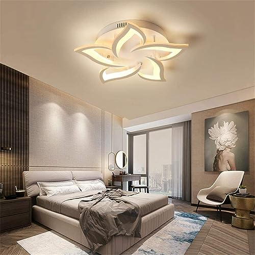 LED Deckenleuchte Blumenmuster Wohnzimmerlampe Dimmbar Metall Deckenlampe Mit Fernbedienung weiß Acryl Deckenbeleuchtung Kinderzimmer Lampe Esszimmer Schlafzimmerlampe Bad Flur Beleuchtung 58cm LED Deckenleuchte Blumenmuster Wohnzimmerlampe Dimmbar Metall Deckenlampe Mit Fernbedienung weiß Acryl Deckenbeleuchtung Kinderzimmer Lampe Esszimmer Schlafzimmerlampe Bad Flur Beleuchtung 58cm von YUPIN