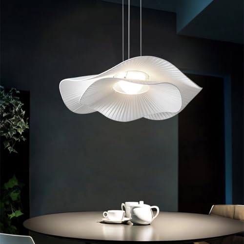 YUPIN Blumen Pendelleuchte 60cm Weiße Hängeleuchte LED Moderne Gewebe Restaurant Hängelampe Wabi-sabi Stil Art Deco Esstisch Kronleuchter Mit 3-Farben Dimmbar Für Küche Salon Schlafzimmer (C-60cm) YUPIN Blumen Pendelleuchte 60cm Weiße Hängeleuchte LED Moderne Gewebe Restaurant Hängelampe Wabi-sabi Stil Art Deco Esstisch Kronleuchter Mit 3-Farben Dimmbar Für Küche Salon Schlafzimmer (C-60cm) von YUPIN