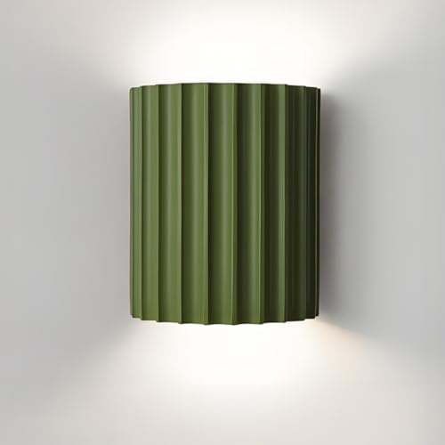 YUPIN Moderne Macaron Wandleuchte Nordisch Harz Flur Wandleuchte G9 Kreative Nachttischlampe Wandlampe Dekor Up Down Design Flurlampe Innen Für Schlafzimmer Wohnzimmer Flur Restaurant(Green,6000K) von YUPIN